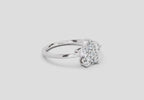 0.57 Carat Luminous Lily Promise Engagement Ring | 14K White Gold