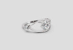 Sparkles Lab Grown Diamond 0.16 Carat Round Shape Evil Eye Solitaire Ring| 14K White Gold