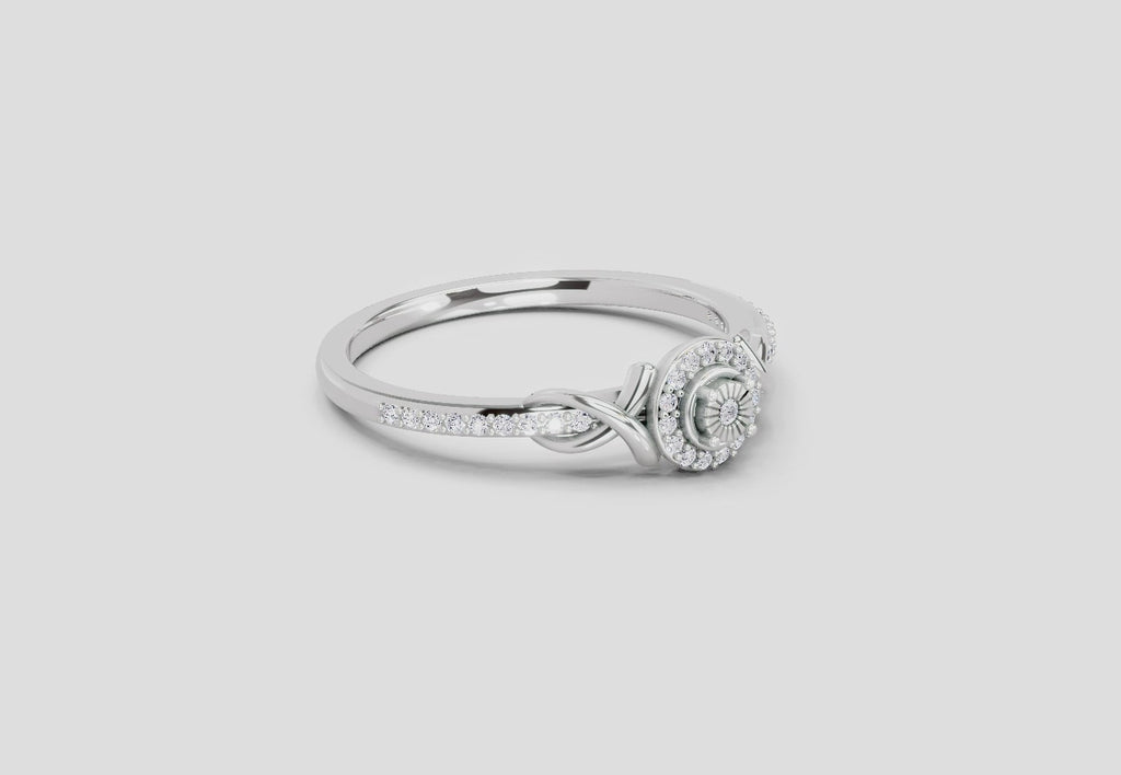 0.18 Carat Infinity Promise Engagement Ring | 14K White Gold