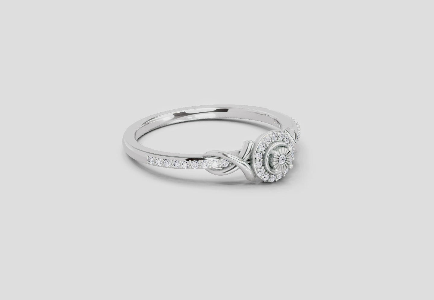 0.18 Carat Infinity Promise Engagement Ring | 14K White Gold