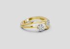 0.07 Carat Twin Bloom Promise Engagement Ring | 14K Yellow Gold