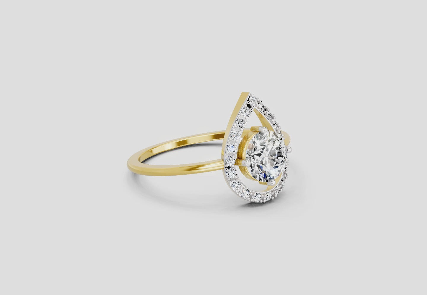 0.70 Carat Round Shape Diamond Ring | 14K Rose Gold