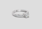 0.75 Ct Round Shape Diamond Solitaire Ring | 14K White Gold