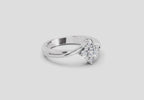 0.36 Ct Cluster Ring | 14K White Gold