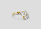 0.83 Carat Eternal Embrace Promise Engagement Ring | 14K Yellow Gold