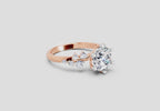 1.64 Carat Celestial Bloom Promise Engagement Ring | 14K Rose Gold