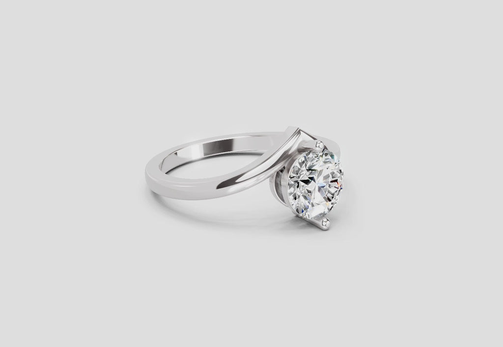 1.25 Carat Solara Crown Promise Engagement Ring | 14K White Gold