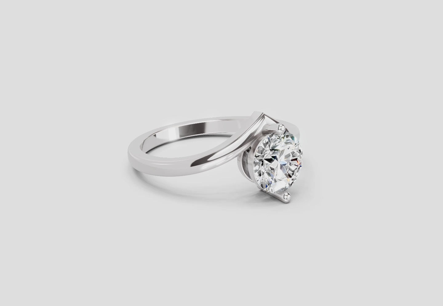 1.25 Carat Solara Crown Promise Engagement Ring | 14K White Gold