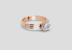 0.96 Ct Round Solitaire Ring  14K Rose Gold