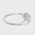 0.18 Carat Diamond Engagement Ring | 14K White Gold
