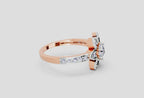 Floral Halo 0.84 Round Shape Diamond | 14K Rose Gold