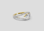 0.72 Carat Pearluxe Halo Promise Engagement Ring | 14K Yellow Gold