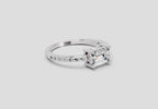 1.18 Ct Emerald Ring | 14K White Gold