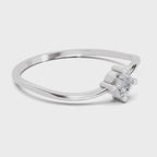 0.18 Carat Celestial Twist Diamond Engagement Ring | 14K White Gold