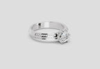 0.96 Ct Round Solitaire Ring  14K White Gold