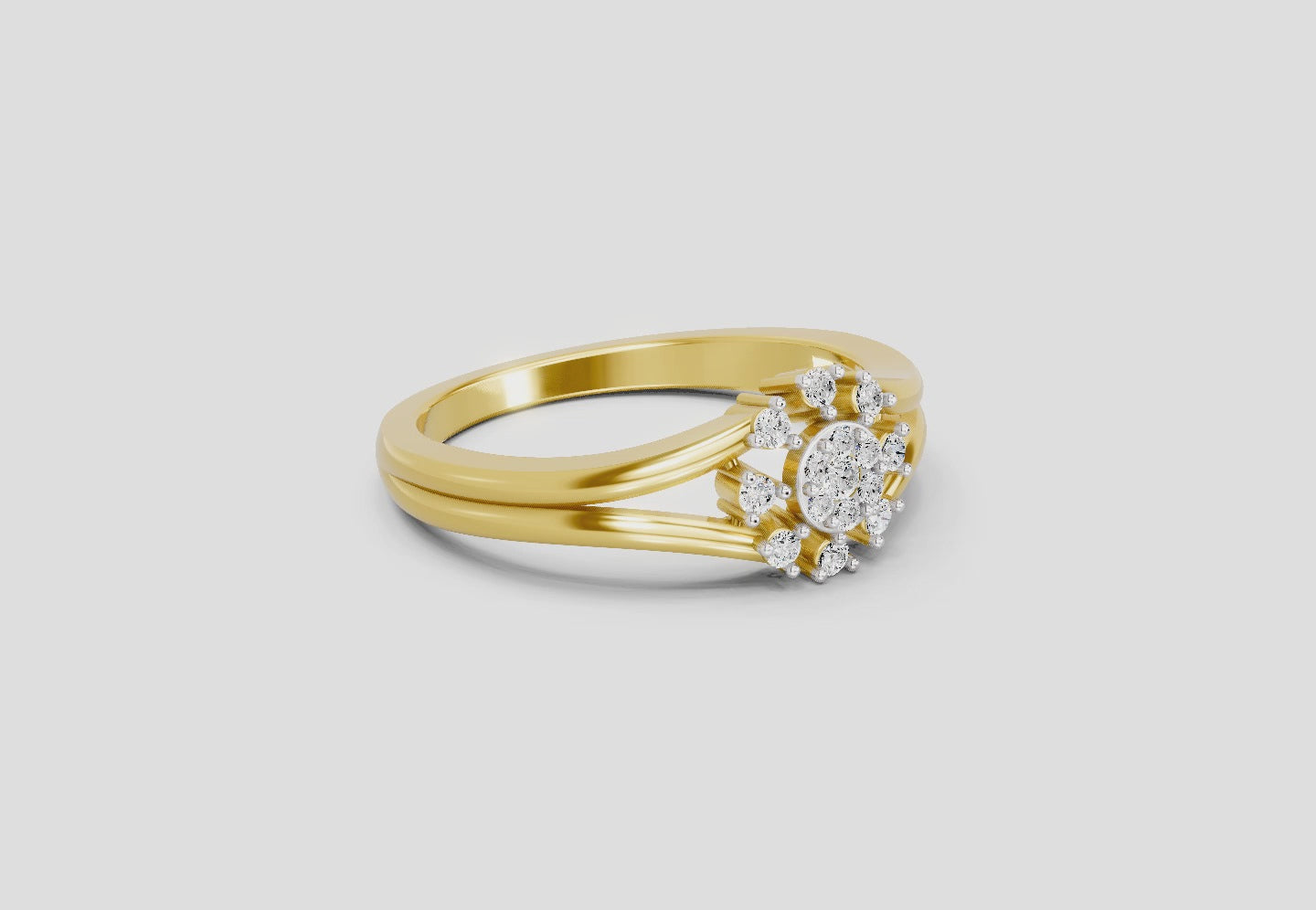 0.17 Ct Round Solitaire Ring  14K Yellow Gold