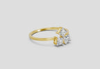0.45 Carat Princess Shape Diamond Ring | 14K Yellow Gold