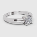 0.75 Carat Solitaire Diamond Engagement Ring | 14K White Gold