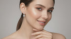 0.75 Ct Round Bar Drop Earrings |14K Yellow Gold