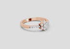 0.33 Ct Flower Ring | 14K Rose Gold