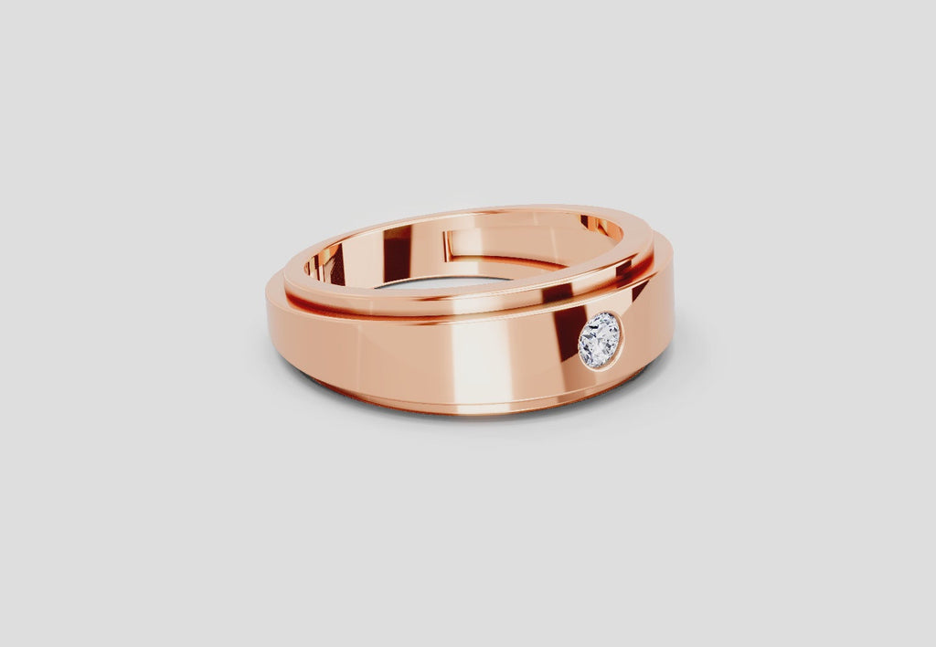 0.11 Carat Titan Engagement Ring | 14K Rose Gold