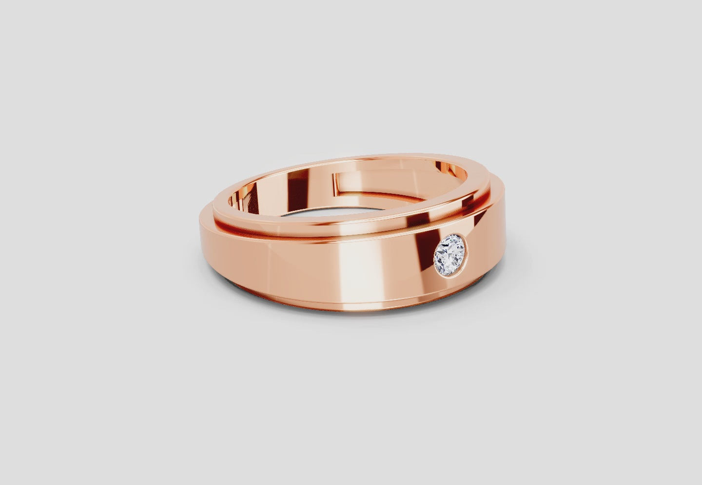 0.11 Carat Titan Engagement Ring | 14K Rose Gold