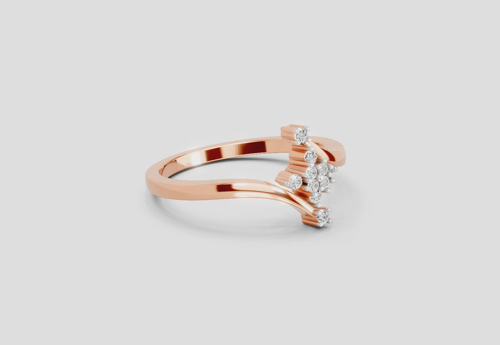 0.098 Ct Cluster Ring | 14K Rose Gold