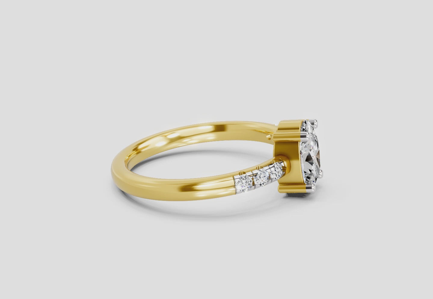 1.17 Ct Oval Solitaire Ring |  14K Yellow Gold