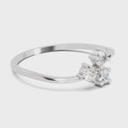 0.18 Carat Threefold Diamond Engagement Ring | 14K White Gold