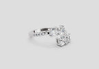 0.83 Carat Eternal Embrace Promise Engagement Ring | 14K White Gold
