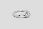 0.08 Ct Round Cluster Ring  14K White Gold