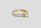 0.75 Ct Round Shape Diamond Solitaire Ring | 14K Yellow Gold