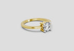 1 Ct Round Solitaire Ring |  14K Yellow Gold
