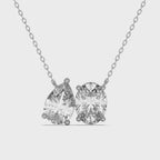2 Ct Pear & Oval Shape Diamond Fashion Necklace | 14K Yellow Gold
