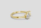2 Stone Open 1 Ct Round Shape Diamond | 14K Yellow Gold