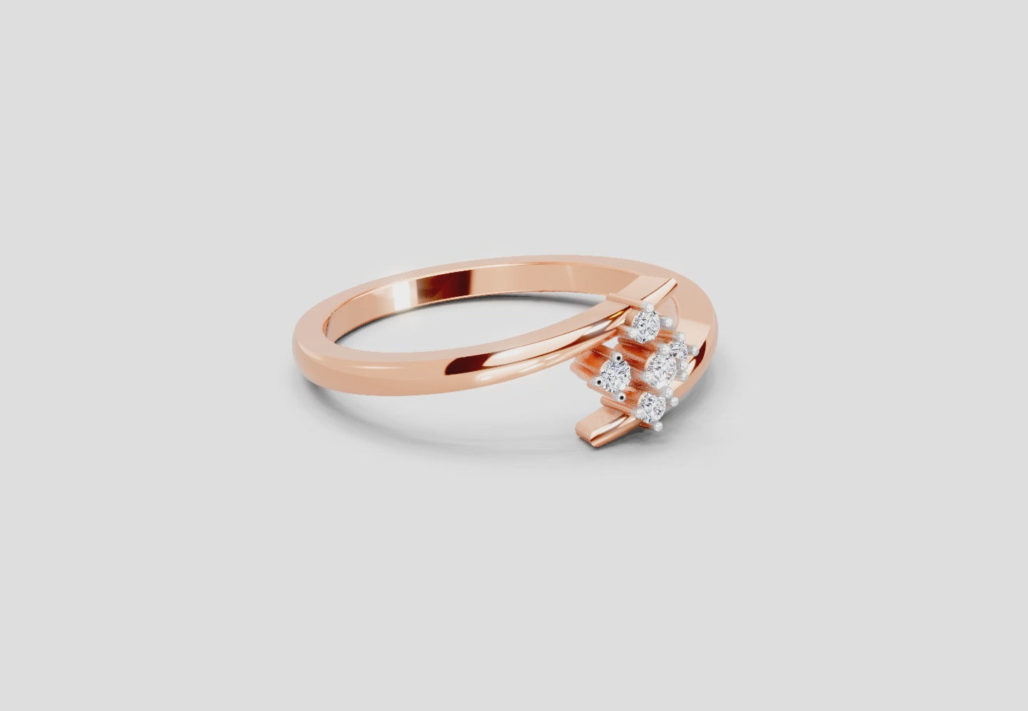 0.07 Carat Celeste Petal Promise Engagement Ring | 14K Rose Gold