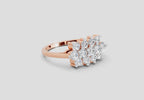 1.02 Carat Diamond Cluster Bloom Promise Engagement Ring | 14K Rose Gold