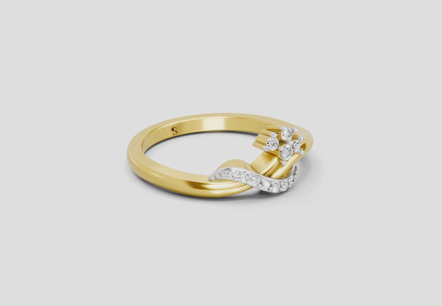 0.11 Ct Round Cluster  | 14K Yellow Gold