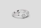 0.07 Carat Twin Bloom Promise Engagement Ring | 14K White Gold