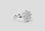0.87 Carat Diamond Blossom Promise  Engagement Ring | 14K White Gold