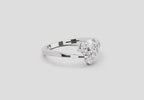 0.61 Ct Twist Bypass Diamond Ring | 14K White Gold