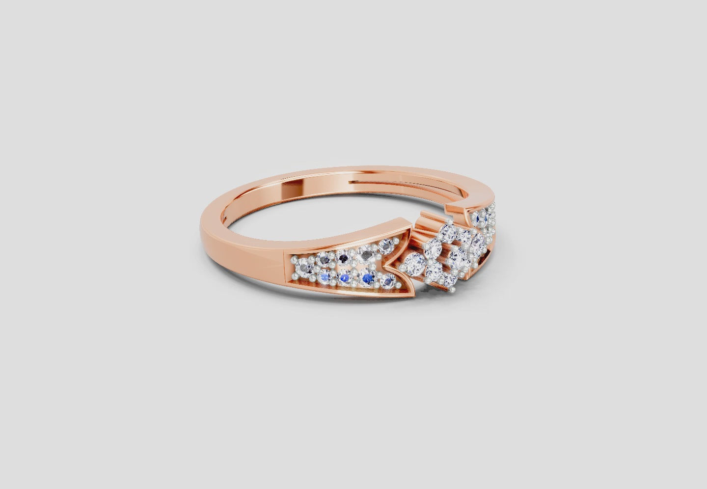 0.21 Ct Round Cluster Ring | 14K Rose Gold