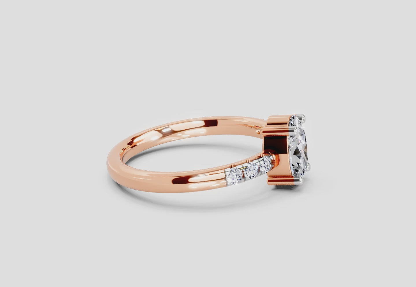 1.17 Ct Oval Solitaire Ring |  14K Rose Gold