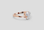 0.61 Ct Twist Bypass Diamond Ring | 14K Rose Gold