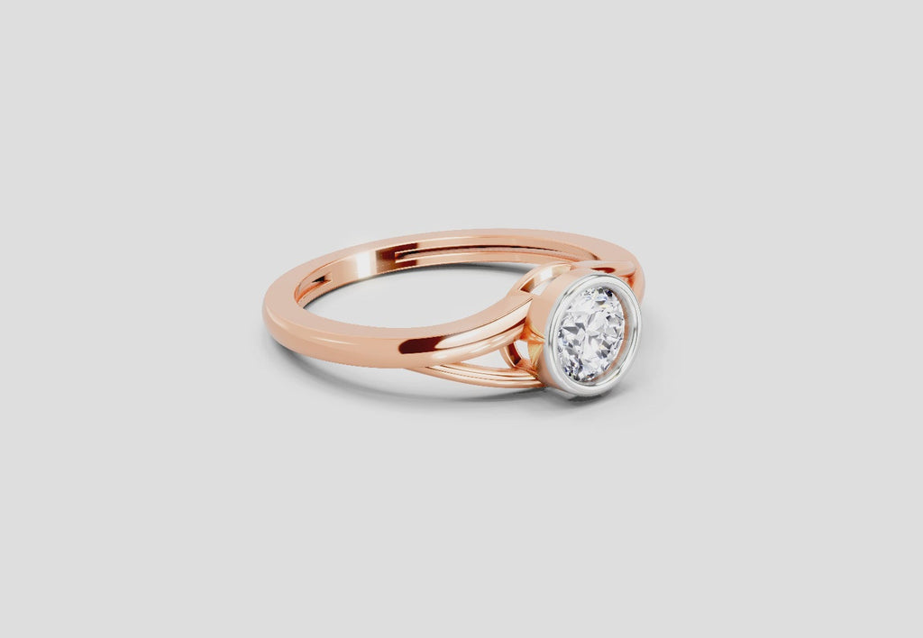 0.7 Ct Round Solitaire Ring | 14K Rose Gold
