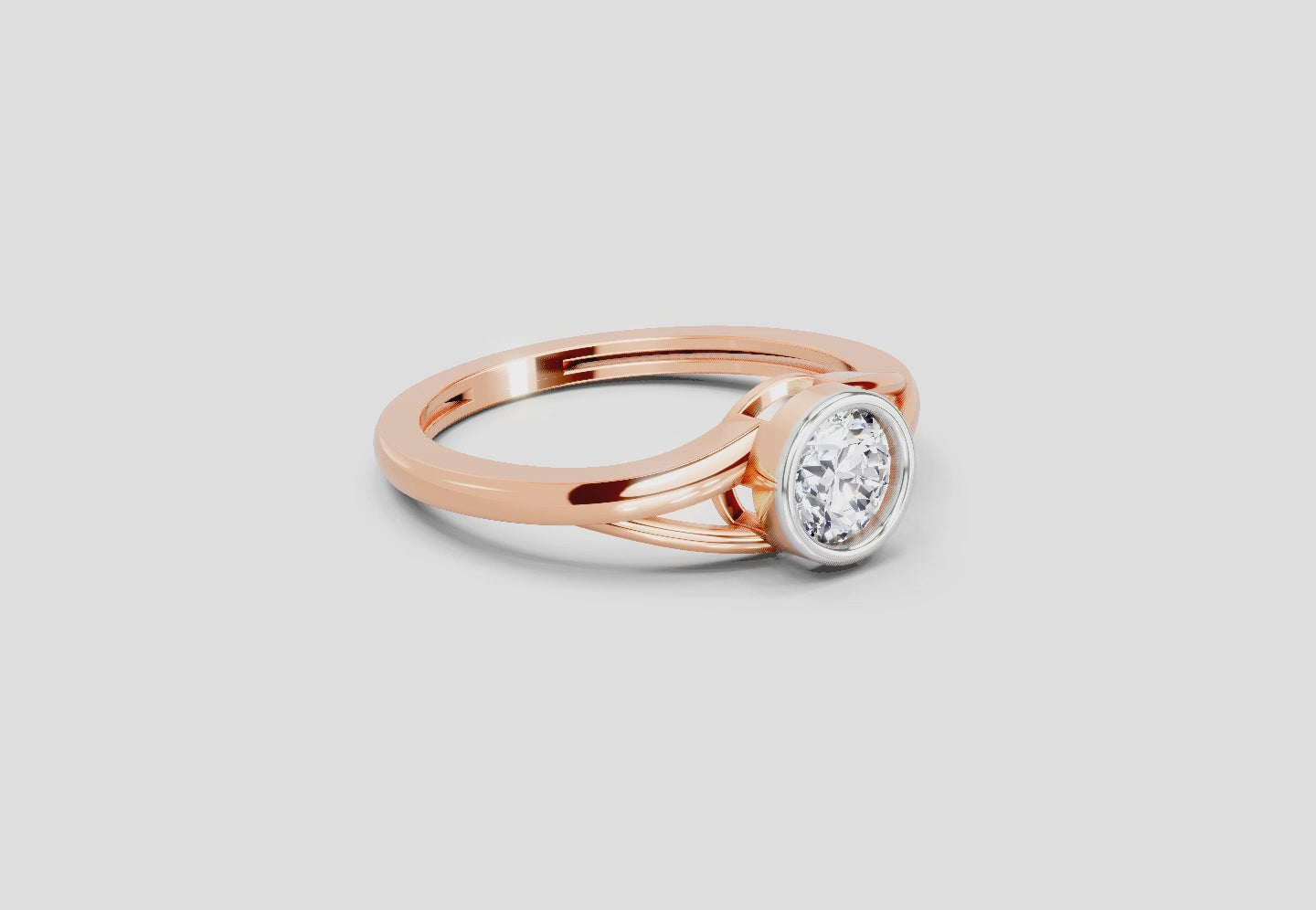 0.7 Ct Round Solitaire Ring | 14K Rose Gold
