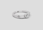 0.09 Ct Round Halo Ring  14K White Gold