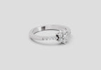 0.33 Ct Flower Ring | 14K White Gold