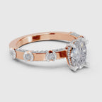 1.39 Ct Oval Shape Solitaire Diamond Ring| 14K Rose Gold