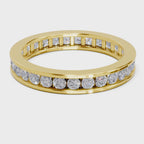 Eternity 1 Ct Round Shape Diamond | 14K Yellow Gold